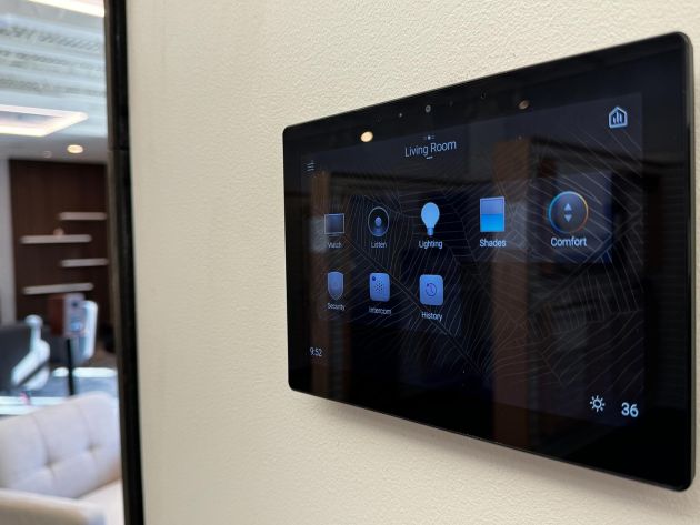 ZOME Showroom: Control4 touchscreen