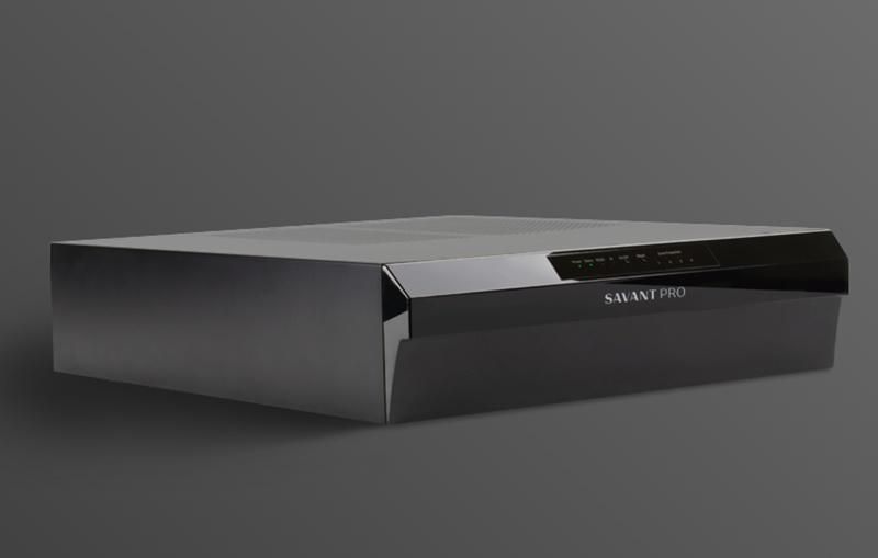 Savant Pro IP Audio 50 product, a sleek black audio distribution unit.